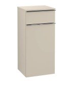 Шкафчик для ванной Villeroy & Boch Venticello 40,4х37,2 см петли слева ДСП мягкий серый/ручка хром A95001VK