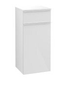 Шкафчик для ванной Villeroy & Boch Venticello 40,4х37,2 см петли слева МДФ глянцевый белый/ручка алюминий белый A95002DH