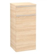 Шкафчик для ванной Villeroy & Boch Venticello 40,4х37,2 см петли слева ДСП вяз печатный/ручка алюминий белый A95002PN