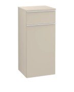 Шкафчик для ванной Villeroy & Boch Venticello 40,4х37,2 см петли слева ДСП мягкий серый/ручка алюминий белый A95002VK