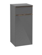 Шкафчик для ванной Villeroy & Boch Venticello 40,4х37,2 см петли слева МДФ глянцевый серый/ручка медь A95005FP