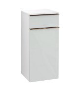 Шафка для ванної Villeroy & Boch Venticello 40,4х37,2 см петлі зліва МДФ скло глянсове біле/ручка мідь A95005RE