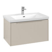 Тумба під раковину Villeroy & Boch Subway 3.0 77,2х42,9 см ДСП/алюміній сірий кашемір/монохром C57302VN