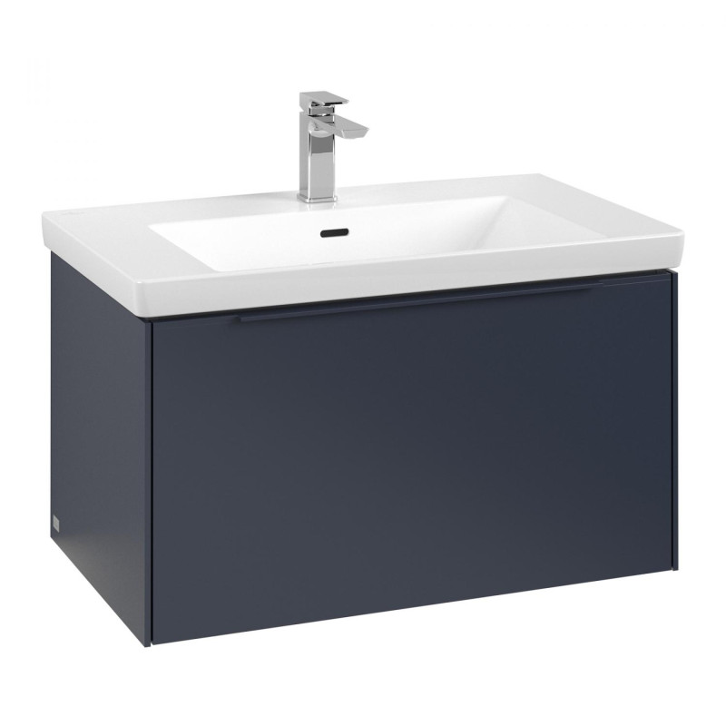 Тумба під раковину Villeroy & Boch Subway 3.0 77,2х42,9 см ДСП/алюміній морський синій/монохром C57302VQ