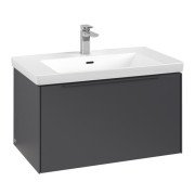 Тумба під раковину Villeroy & Boch Subway 3.0 77,2х42,9 см ДСП/алюміній графіт/монохром C57302VR