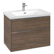 Тумба під раковину Villeroy & Boch Subway 3.0 77,2х57,6 см ДСП/алюміній дуб аризона C57400VH