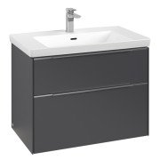 Тумба під раковину Villeroy & Boch Subway 3.0 77,2х57,6 см ДСП/алюміній графіт C57400VR