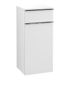 Шафка для ванної Villeroy & Boch Venticello 40,4х37,2 см петлі праворуч ДСП/МДФ білий матовий/ручка хром A95011MS