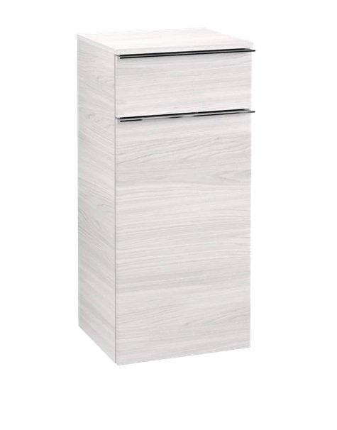 Шафка для ванної Villeroy & Boch Venticello 40,4х37,2 см петлі зліва ДСП/МДФ біле дерево/ручка хром A95001E8