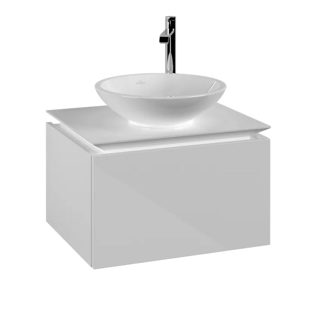 Тумба під раковину Villeroy & Boch Legato 60х50 см МДФ/ДСП білий глянсовий B56700DH