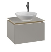 Тумба під раковину Villeroy&Boch Legato 60х50 см ДСП м'який сірий B56700VK