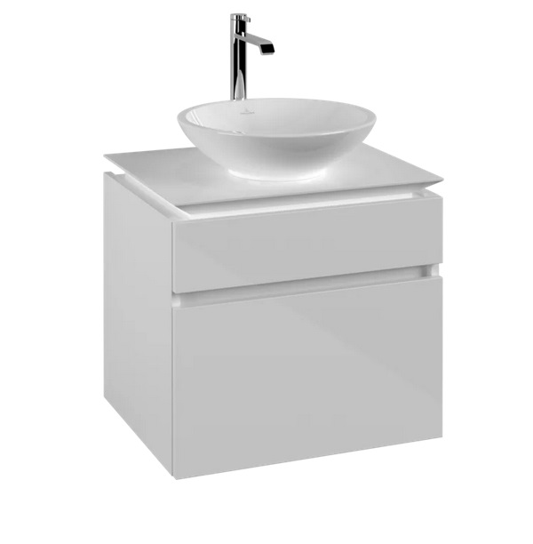 Тумба под раковину Villeroy & Boch Legato 60х55 см МДФ/ДСП глянцевый белый B56800DH