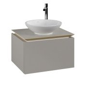 Тумба під раковину Villeroy&Boch Legato 60х50 см ДСП м'який сірий B56700VK