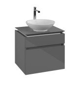 Тумба под раковину Villeroy & Boch Legato 60х50 см МДФ/ДСП глянцевый серый B56800FP