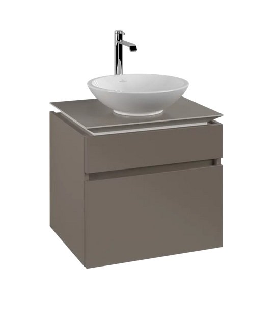 Тумба під раковину Villeroy&Boch Legato 60х50 см ДСП трюфель сірий B56800VG