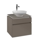 Тумба під раковину Villeroy&Boch Legato 60х50 см ДСП трюфель сірий B56800VG
