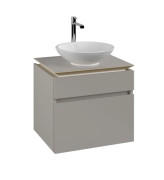 Тумба под раковину Villeroy & Boch Legato 60х50 см ДСП мягкий серый B56800VK