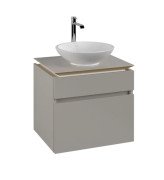 Тумба под раковину Villeroy & Boch Legato 60х50 см ДСП мягкий серый B56800VK