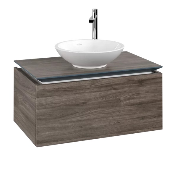 Тумба під раковину Villeroy & Boch Legato 80х50 см ДСП кам'яний дуб B56900RK