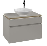 Тумба під раковину Villeroy&Boch Legato 80х50 см ДСП м'який сірий B57000VK
