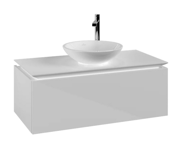 Тумба під раковину Villeroy & Boch Legato 100х50 см МДФ/ДСП білий глянсовий B57100DH