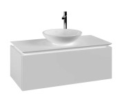 Тумба під раковину Villeroy&Boch Legato 100х50 см ДСП білий матовий B57100MS