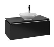 Тумба под раковину Villeroy & Boch Legato 100х50 см МДФ/ДСП черный матовый лак B57100PD