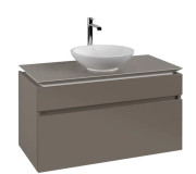 Тумба під раковину Villeroy&Boch Legato 100х55 см ДСП трюфель сірий B57200VG