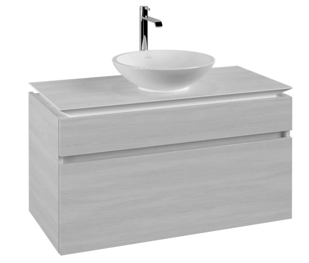Тумба під раковину Villeroy&Boch Legato 100х55 см ДСП біле дерево B57200E8