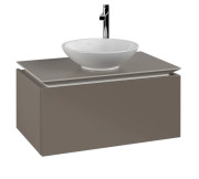 Тумба под раковину Villeroy & Boch Legato 80х50 см ДСП трюфель серый B56900VG