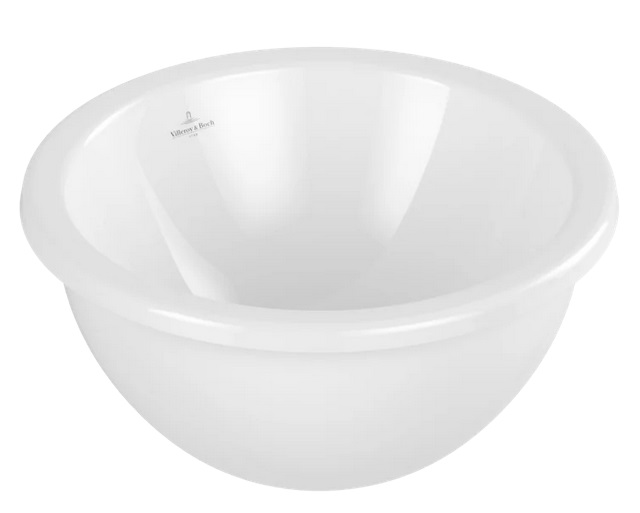 Раковина Villeroy & Boch Loop & Friends ⌀33 см с переливом TitanCeram CeramicPlus альпийский белый 4A5100R1