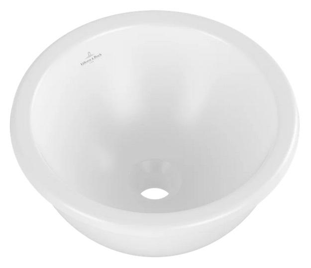 Раковина Villeroy & Boch Loop & Friends ⌀33 см з переливом TitanCeram CeramicPlus кам'яний білий 4A5100RW