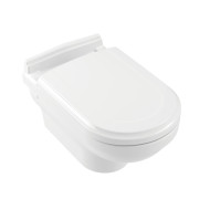 Унитаз подвесной Villeroy & Boch Hommage 37х60 см санитарная керамика CeramicPlus альпийский белый 6661B0R1