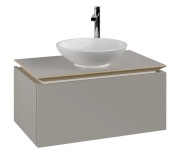 Тумба під раковину Villeroy&Boch Legato 80х50 см ДСП м'який сірий B56900VK