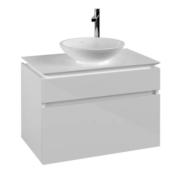 Тумба під раковину Villeroy&Boch Legato 80х50 см ДСП білий матовий B57000MS