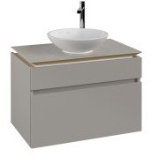 Тумба під раковину Villeroy&Boch Legato 80х50 см ДСП м'який сірий B57000VK