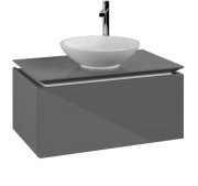 Тумба под раковину Villeroy & Boch Legato 80х50 см МДФ/ДСП глянцевый серый B56900FP