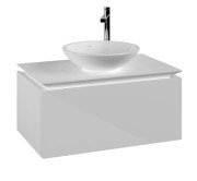 Тумба під раковину Villeroy&Boch Legato 80х50 см ДСП білий матовий B56900MS