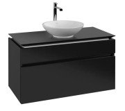 Тумба під раковину Villeroy&Boch Legato 100х55 см МДФ/ДСП чорний матовий лак B57200PD