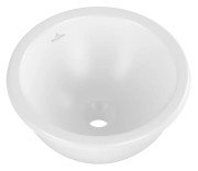 Раковина Villeroy & Boch Loop & Friends ⌀33 см с переливом TitanCeram CeramicPlus каменный белый 4A5100RW