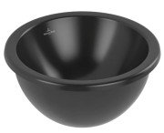 Раковина Villeroy & Boch Loop & Friends ⌀33 см без переливу TitanCeram CeramicPlus Ebony (чорний матовий) 4A5101S5