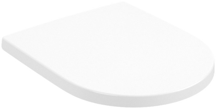 Сидіння з кришкою для унітазу Villeroy & Boch Subway 3.0 дюроспласт білий кам'яний 8M4261RW