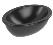 Раковина Villeroy & Boch Loop & Friends 43х28 см с переливом TitanCeram CeramicPlus Ebony (черный матовый) 4A5300S5