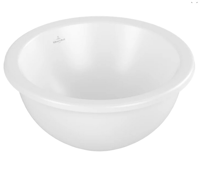 Раковина Villeroy & Boch Loop & Friends ⌀38 см з переливом TitanCeram CeramicPlus кам'яний білий 4A5200RW