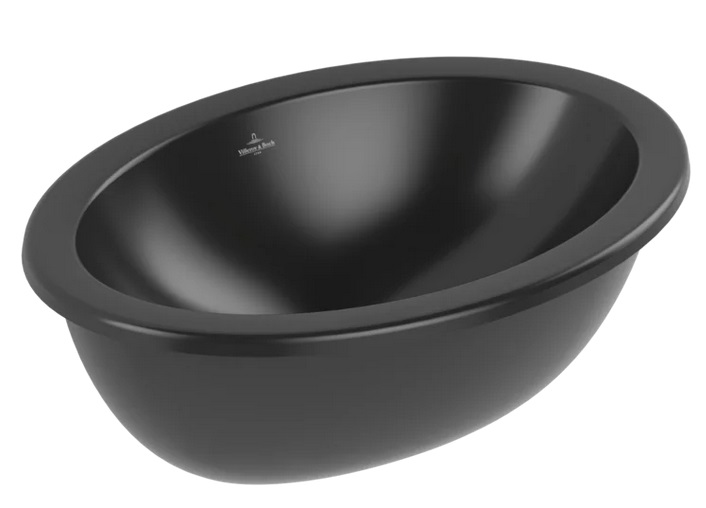 Раковина Villeroy & Boch Loop & Friends 48,5х32,5 см без перелива TitanCeram CeramicPlus Ebony (черный матовый) 4A5401S5