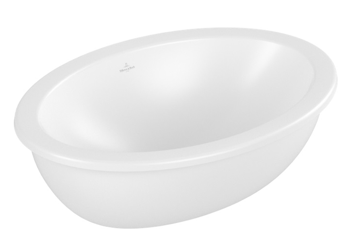 Раковина Villeroy & Boch Loop & Friends 56х38 см с переливом TitanCeram CeramicPlus каменный белый 4A5500RW