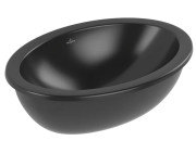 Раковина Villeroy & Boch Loop & Friends 56х38 см с переливом TitanCeram CeramicPlus Ebony (черный матовый) 4A5500S5