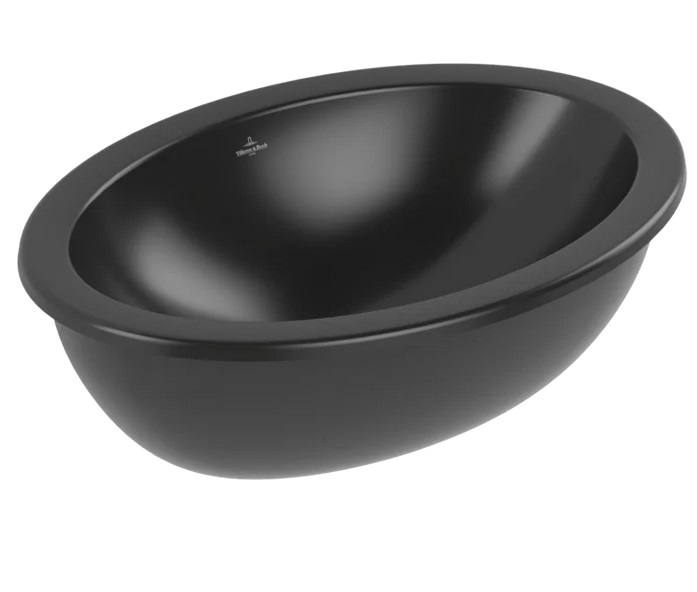 Раковина Villeroy & Boch Loop & Friends 56х38 см без перелива TitanCeram CeramicPlus Ebony (черный матовый) 4A5501S5