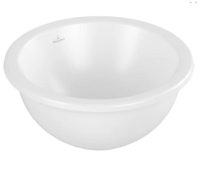 Раковина Villeroy & Boch Loop & Friends ⌀38 см без перелива TitanCeram CeramicPlus каменный белый 4A5201RW
