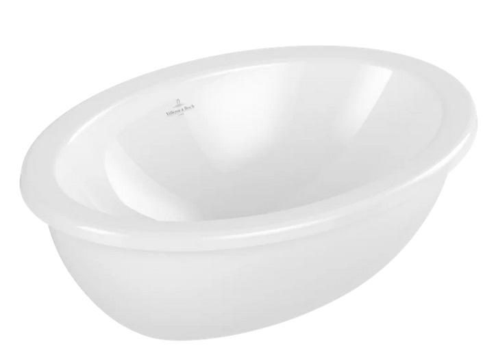 Раковина Villeroy & Boch Loop & Friends 43х28 см с переливом TitanCeram CeramicPlus альпийский белый 4A5300R1